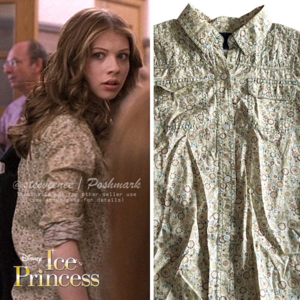 Vintage Y2K Floral Print Button Down Shirt ASO Ice Princess